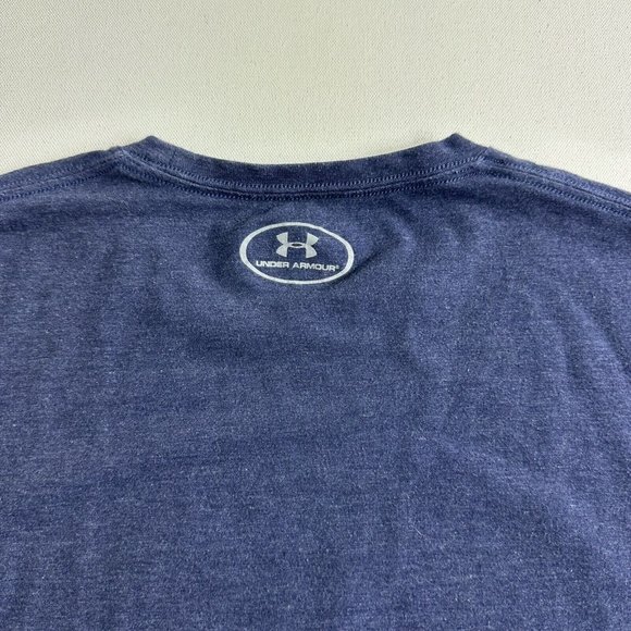 Under Armour Shirt Mens Blue American Flag Graphic Print USA Heatgear Size Large - Picture 7 of 10